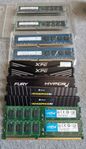 DDR3 Ram-Minne / Corsair / Fury / HyperX m.m.