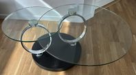 Runt Svängbart Glasbord 135 cm