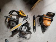 Motorsågar reservdelmaskiner defekta