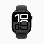 Apple Watch Series 10, 46 mm alum, svart sportband S/M