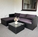 Mendoza Soffgrupp 4-sits Svart lounge