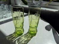 2 gröna cola glas till högstbjudande