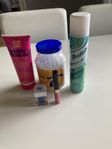 Badsalt, torrschampo, hårgel, läppstift och eye dust