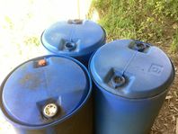 Plasttunnor 3 st otvättade