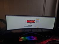 49" Välvd AOC Agon AG493UCX2 Gaming skärm Ultrawide, 165Hz