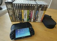 PSP + 18 spel (12 inplastade)