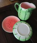 Kanna, 2 assietter melonmönster