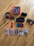 Nintendo Switch komplett med 5 spel