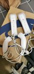 Två original wii kontroll +2 nunchuk 
