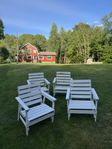 Trädgårdstolar i Amerikansk porch stil