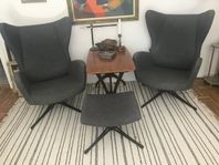2 Bolia fåtöljer o fotpall Sion Dansk design Karl Rüdiger