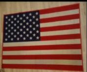 Stor matta med amerikanskt motiv