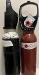 2st Gasflaskor. Acetylen & Oxygen. Fulla. 5-liters