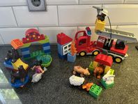 Duplo Lego - 3 satser - Brandbil, cirkus show, bondgårdsdju