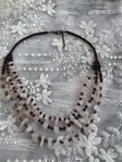 Rose Quartz & Wood Beaded Statement Necklace