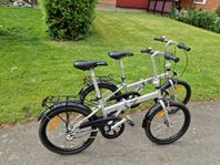 hopfällbar cykel två cyklar 20 tum tre växlar 