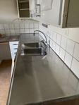 rostfri diskbänk 240x62 inkl blandare