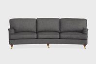 Howard Lyx 4-sits Svängd Tygsoffa
