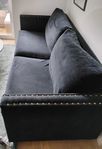 sammets soffa 3 sits 