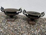 gjutjärns krukor 