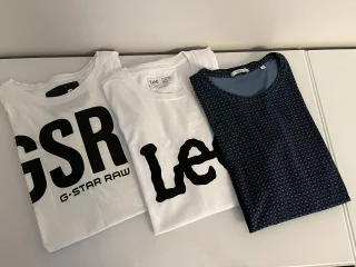 3 st T-shirts Gstar, Lee & Bläck