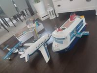 Playmobil båt, flygplan mm