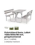 Picnic bord Rasta 