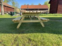 Nytillverkat picknickbord trädgårdsbord utemöbel bänkbor