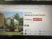 Växthus Vitavia 6,2 kvm med Sockel