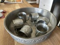 Tennmuggar och skål