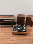 Vintage vinylspelare + högtalare + 2 st  Receiver PAKETPRIS