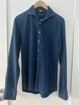 Stenströms Slim Washed Structured Shirt Blue, Stl S