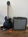 Les Paul Epiphone, Fender champion 50 + Distortion pedal