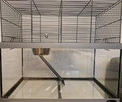 Hamsterbur glas och hamstertillbehör,  tyst hamsterhjul tr