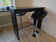 Barbord med två barnstolar svarta jysk