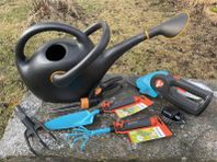 Gardena Gräs sax Vattenkanna spade Luckrare Oanvända
