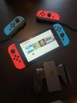 Nintendo Switch med extra kontroll och extra minne 