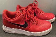 Air Force 1 red edition swoosh cut