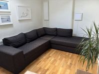 Svarbrun bäddsoffa 