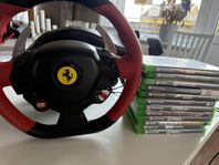 Xbox One ratt + 12 spel