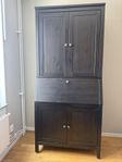Svartbrun Sekretär Hemnes med överskåp från IKEA
