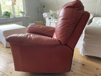 recliner fåtölj i skinn