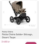 sittvagn i nyskick med fullt liggläge och vändbart handtag