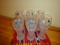 Set av Ölglas Bohemia crystal
