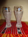Två ölglas Bohemia crystal