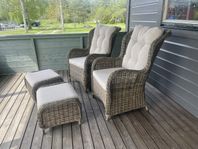 Relaxstolar inkl. fotpallar ”Ina” 2st från Bauhaus