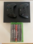 Xbox one X + 8 spel