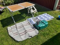 camping bord förtälltsmatta vindskydd 