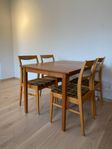 Matbord + 4 teakstolar – 60-tal, retro