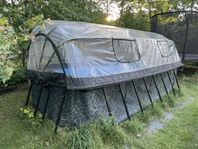 EXIT Pool komplett kit med pooltak, sandfilter, värmepump m